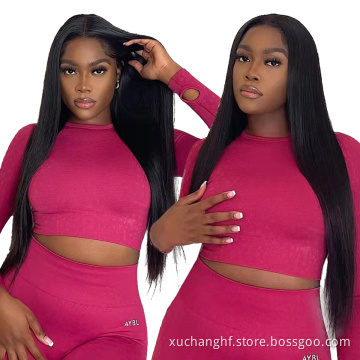 Wholesale Hd Transparent Lace Raw Mink Indian Virgin Hair Wigs Human Hair Lace Front Cuticle Aligned Human Hair Lace Front Wig